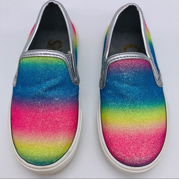SAM EDELMAN-GIRLS CELINA RAINBOW SLIP-ONS SIZE 7 - Picture 8 of 12